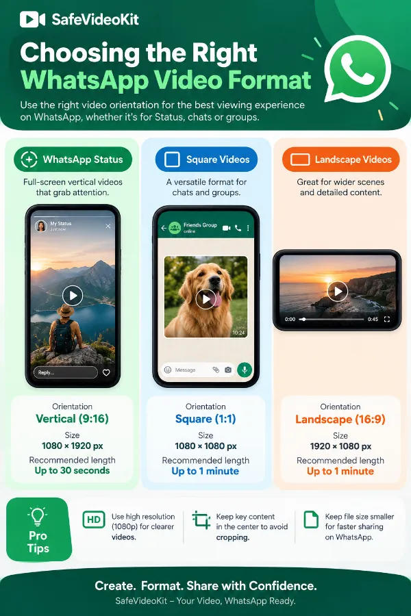 Choosing the right WhatsApp video format