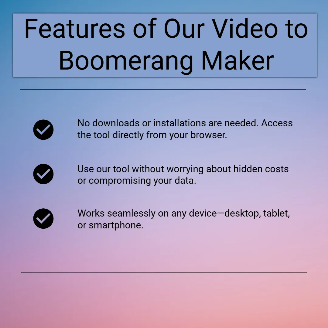 Features of Our Video to Boomerang Maker