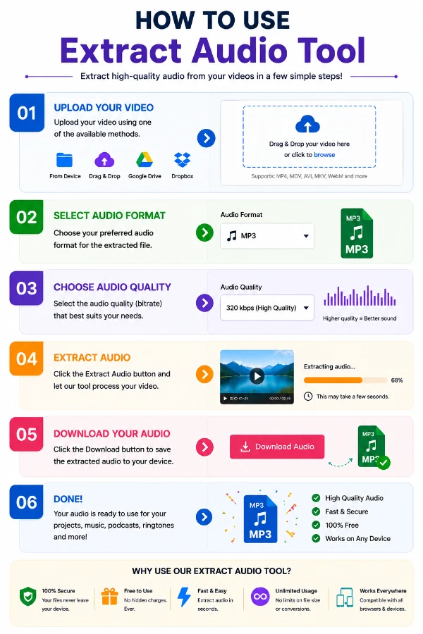 How to use Extract Audio tool