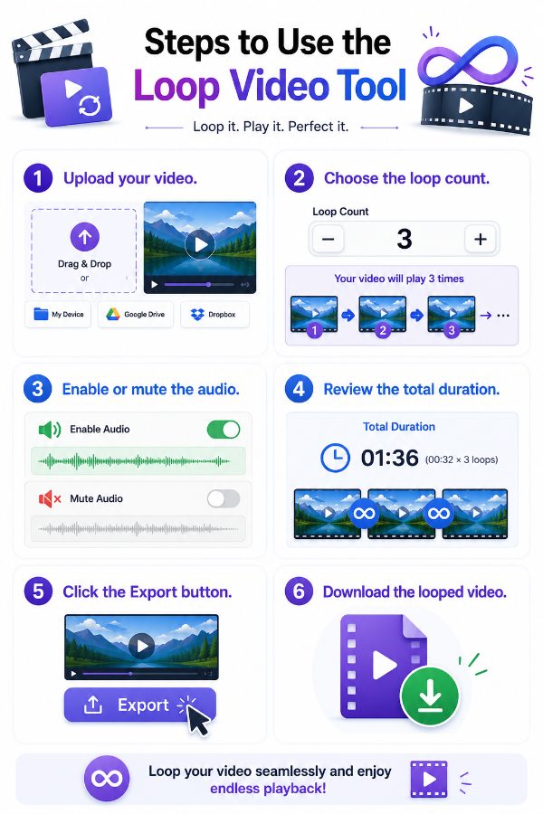 Steps to use the Loop Video tool