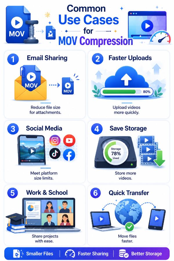 Common Use Cases of MOV Compression