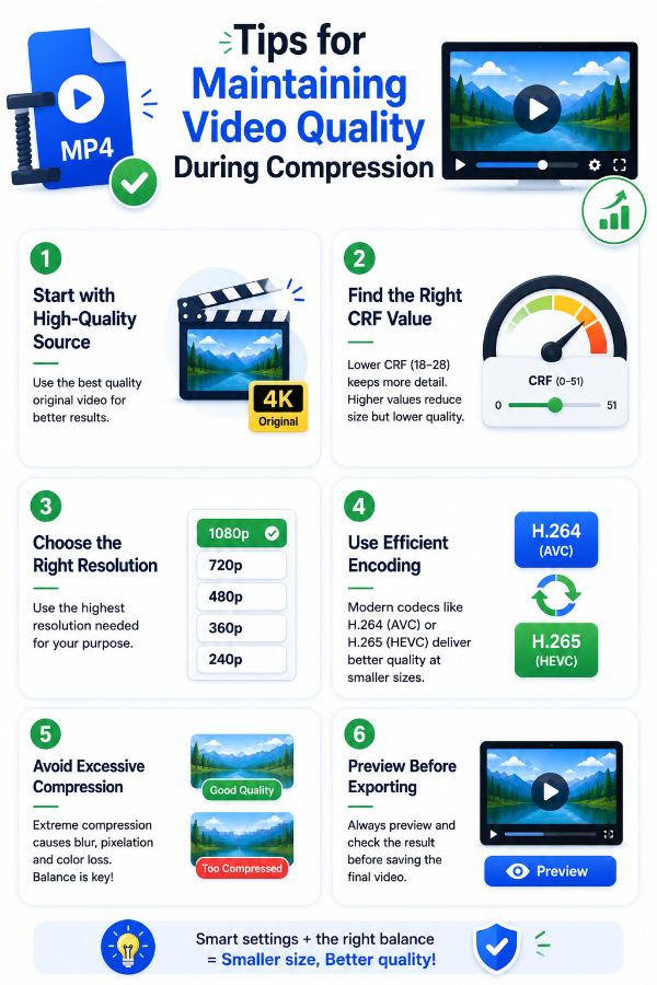 Tips for maintaining video quality during compression