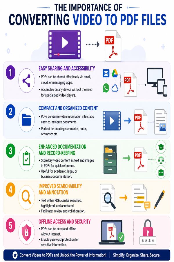 Importance of converting video to pdf
