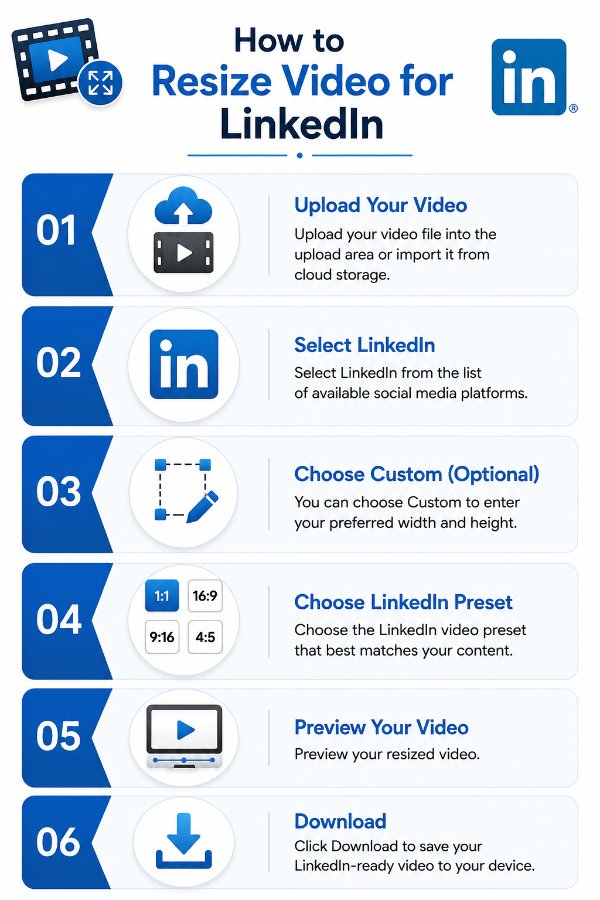 How to use resize video for LinkedIn