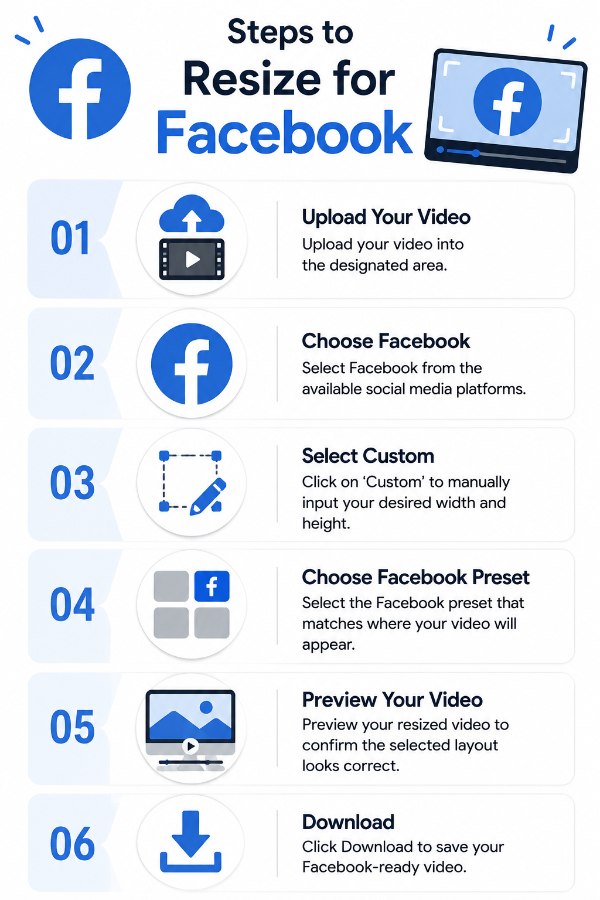 Steps to resize video for Facebook