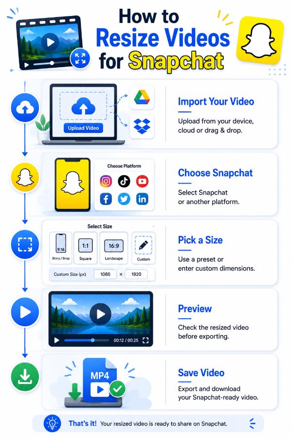 How to resize videos for Snapchat