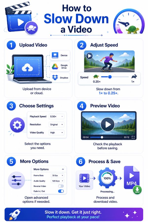 How to slow down a video