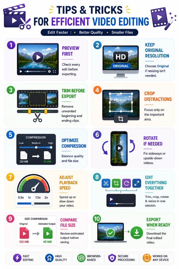 Tips and tricks for video editing