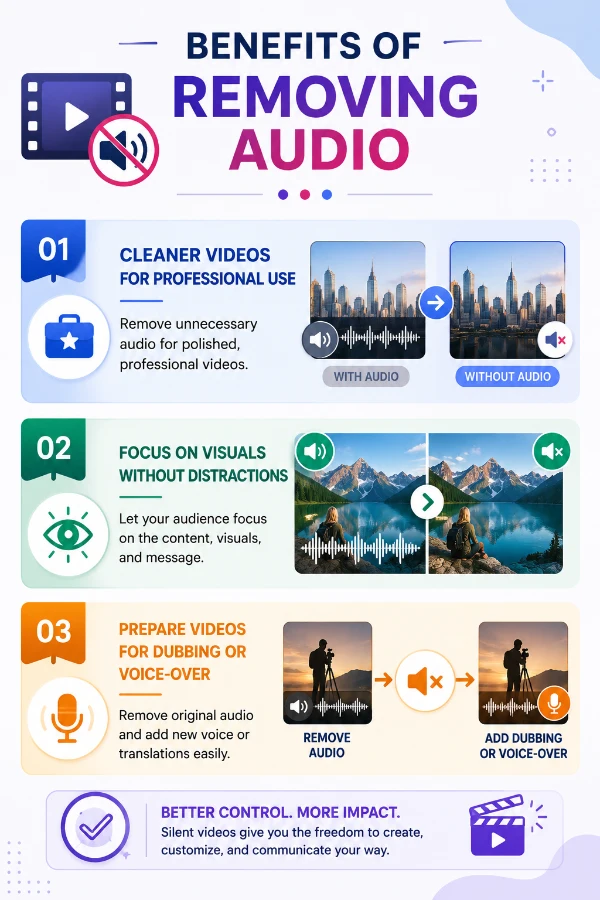 Benefits of removing audio from video