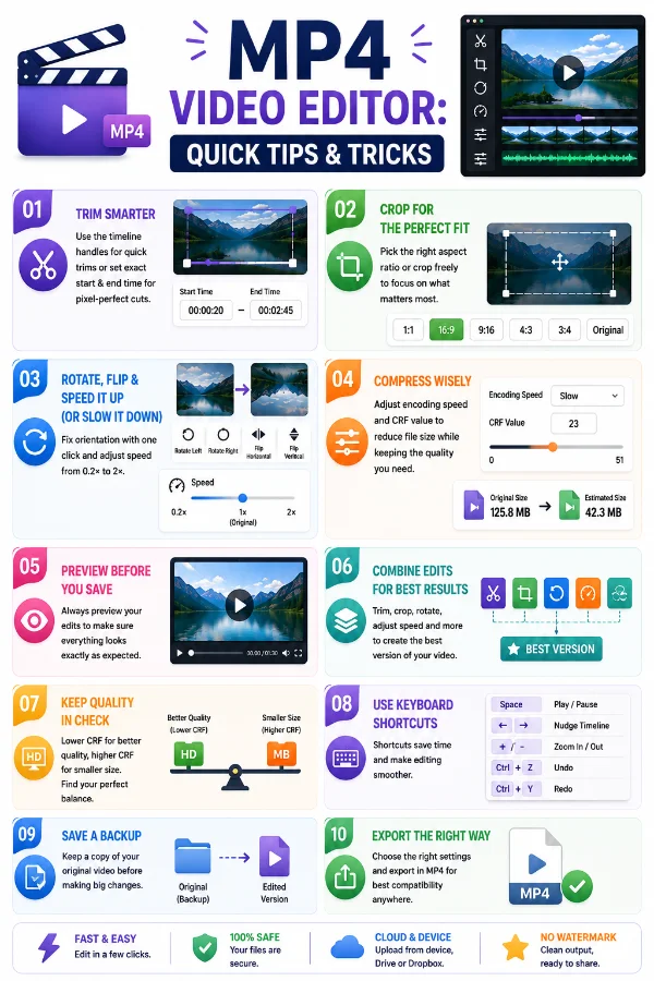 Tips and tricks for using MP4 Video Editor
