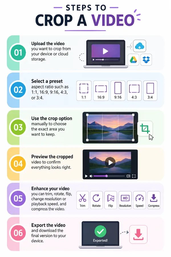 Steps to crop a video