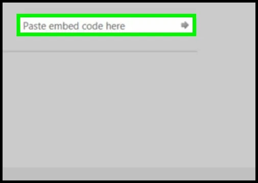 Pasting the embedded code